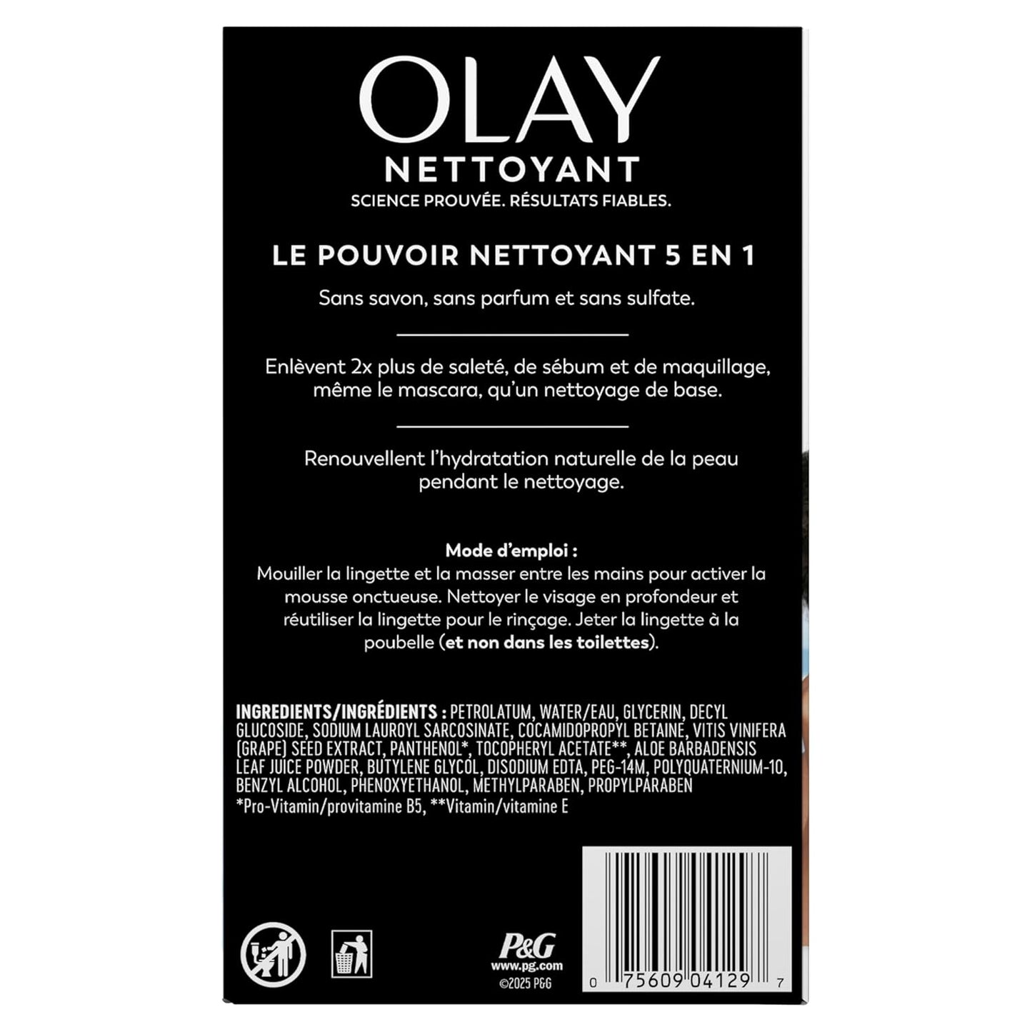 Daily Facials, Daily Clean Makeup Removing Facial Cleansing Wipes, 5-In-1 Water Activated Cloths, Exfoliates, Tones and Hydrates Skin, 66 Count