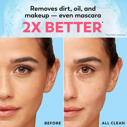 Daily Facials, Daily Clean Makeup Removing Facial Cleansing Wipes, 5-In-1 Water Activated Cloths, Exfoliates, Tones and Hydrates Skin, 66 Count